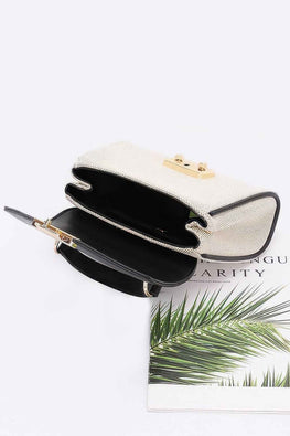 Canvas Top Handle Flap Bag