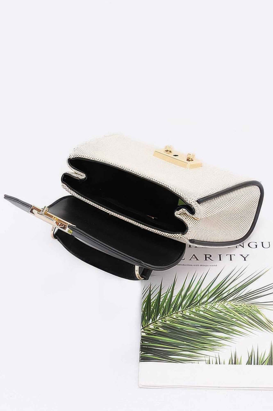 Canvas Top Handle Flap Bag
