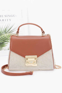 Canvas Top Handle Flap Bag