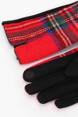 Plaid Pattern Gloves