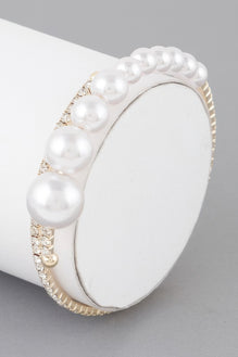 Gradual Pearl Jeweled Bracelet