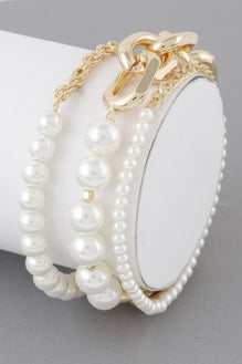 Multi Pearl Chain Bracelet