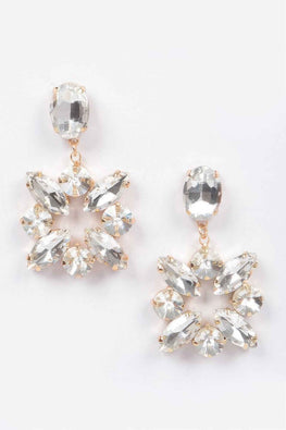 Multi Rhinestone Dangle Earring