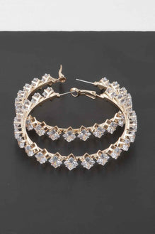 Crystal Star Hoop Earrings