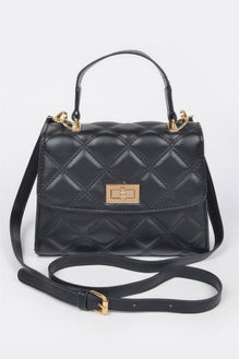 Quilted Top Handle Crossbody Bag