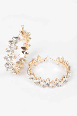 Rhinestone Hoop Earring