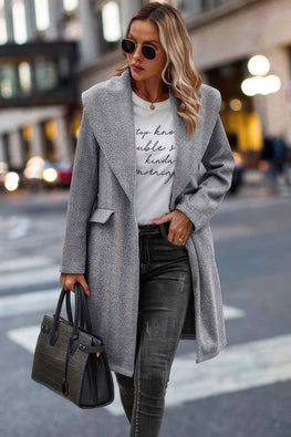 Elegant Long Sleeve Lapel Open Front Suit