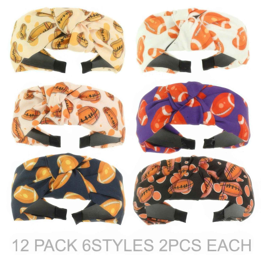 12pack Football Theme Top Knotted Headband