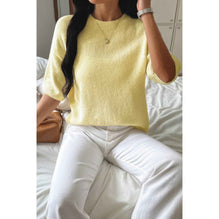 Round Neck Knit Drop Shoulder Loose Sweater