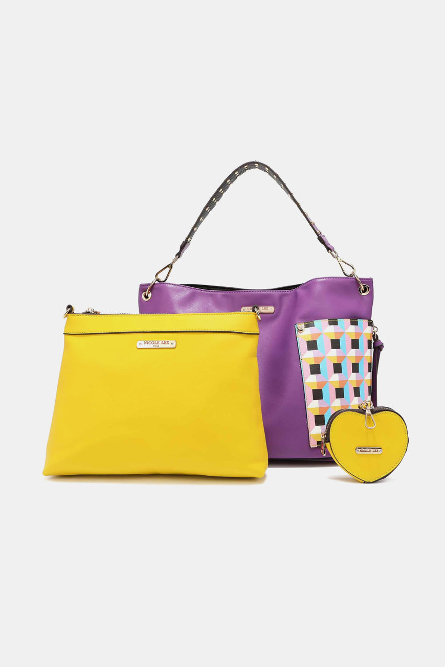 Nicole Lee USA Quihn 3-Piece Handbag Set - TopFashionHQ