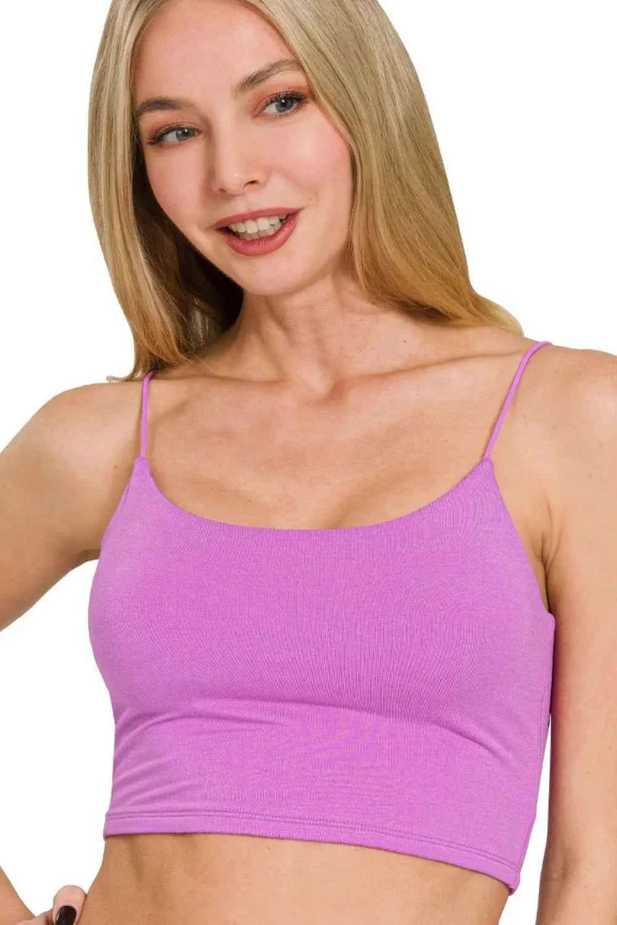 Zenana Double Layered Spaghetti Bra Cami