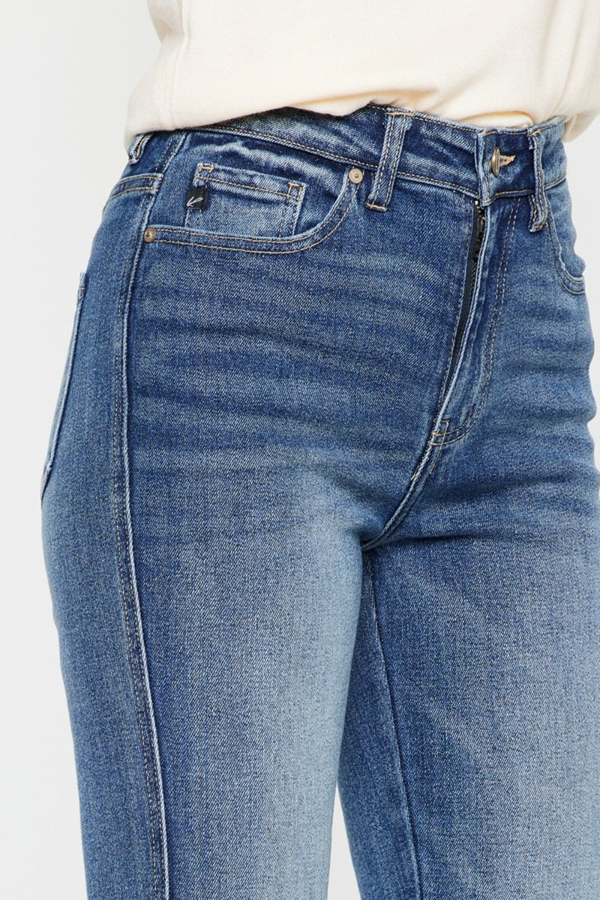 Kancan Cat's Whiskers High Waist Flare Jeans - TopFashionHQ