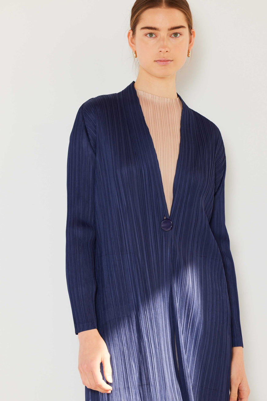 Marina West Swim Pleated Long Sleeve Cardigan - TopFashionHQ