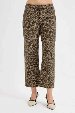 RISEN Full Size Mid Rise Crop Relaxed Jeans Plus Size