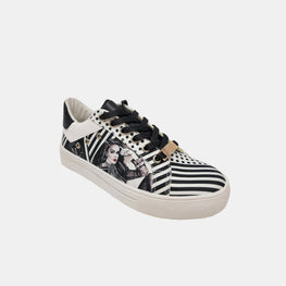 Nicole Lee USA Printed Vegan Leather Lace Up Sneaker