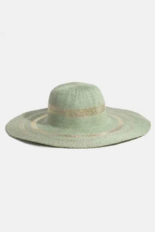 Fame Metallic Accent Trim Floppy Sun Hat