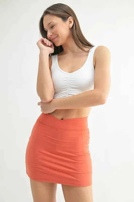 MONO B Ruched Front Active Tank