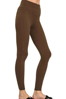Zenana Premium Microfiber Wide Waistband Leggings