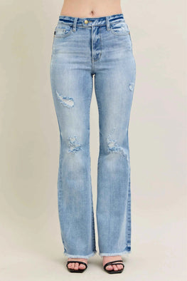 Judy Blue Full Size Hw Flare Jeans W/ Shield Pockets Plus Size