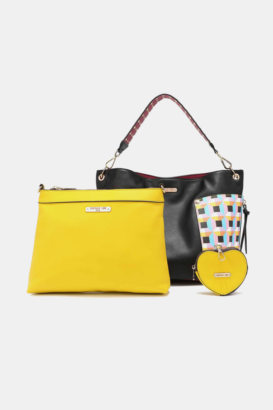 Nicole Lee USA Quihn 3-Piece Handbag Set - TopFashionHQ