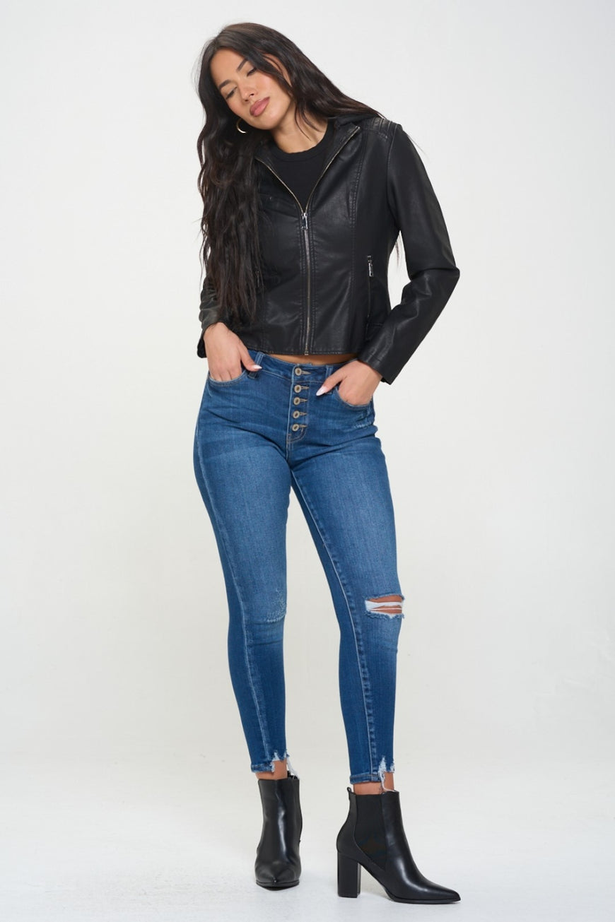 Coalition LA Zip Up Hooded Jacket - TopFashionHQ