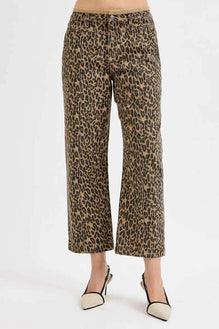 RISEN Full Size Mid Rise Crop Relaxed Jeans Plus Size