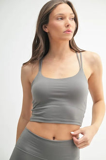 MONO B Venice Cloud Light Crisscross Sports Bra