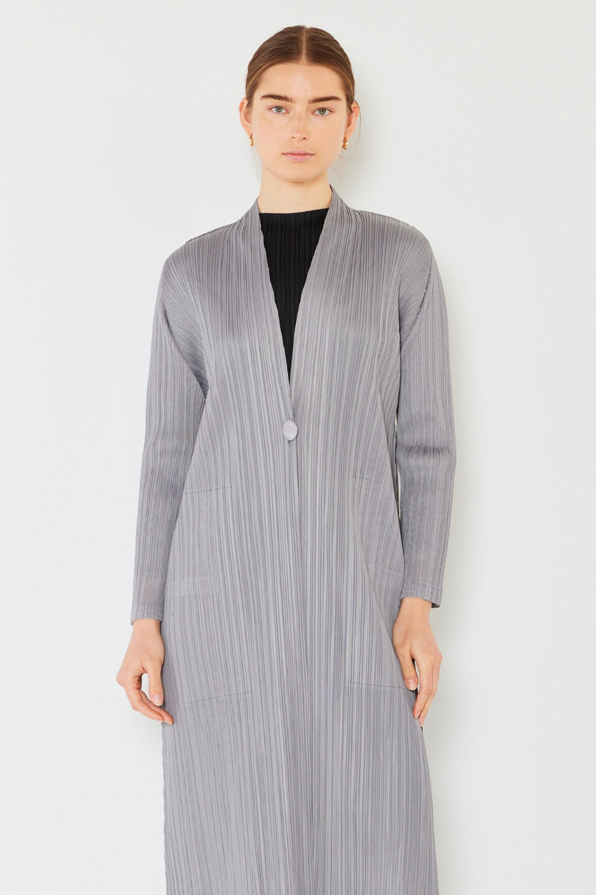 Marina West Swim Pleated Long Sleeve Cardigan - TopFashionHQ