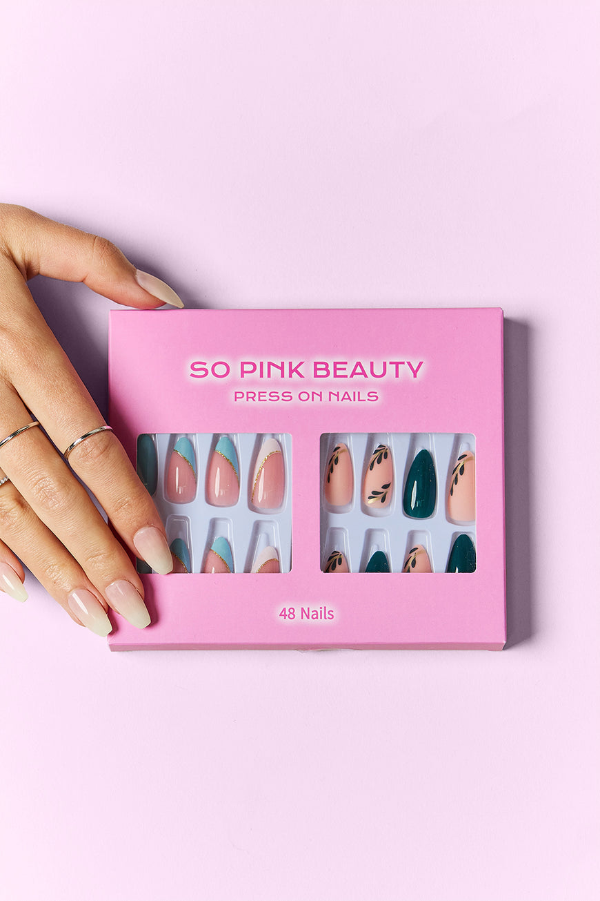 SO PINK BEAUTY Press On Nails 2 Packs - TopFashionHQ