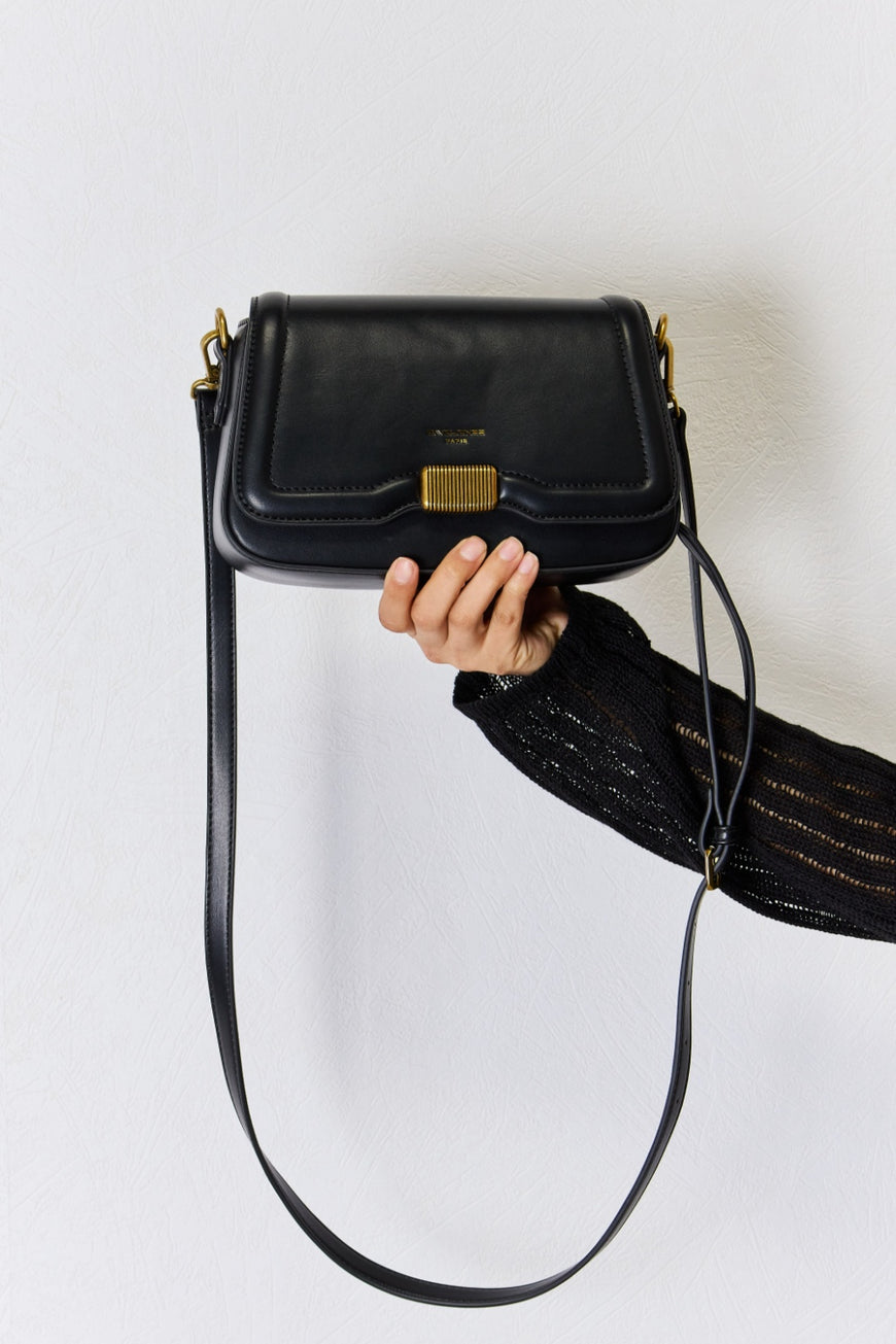 David Jones PU Leather Crossbody Bag - TopFashionHQ