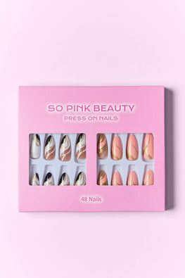 SO PINK BEAUTY Press On Nails 2 Packs - TopFashionHQ