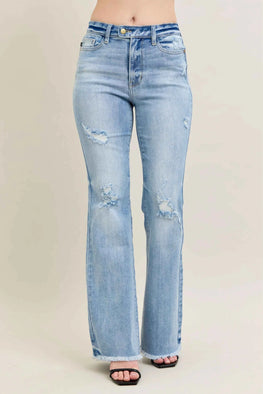 Judy Blue Full Size Hw Flare Jeans W/ Shield Pockets Plus Size