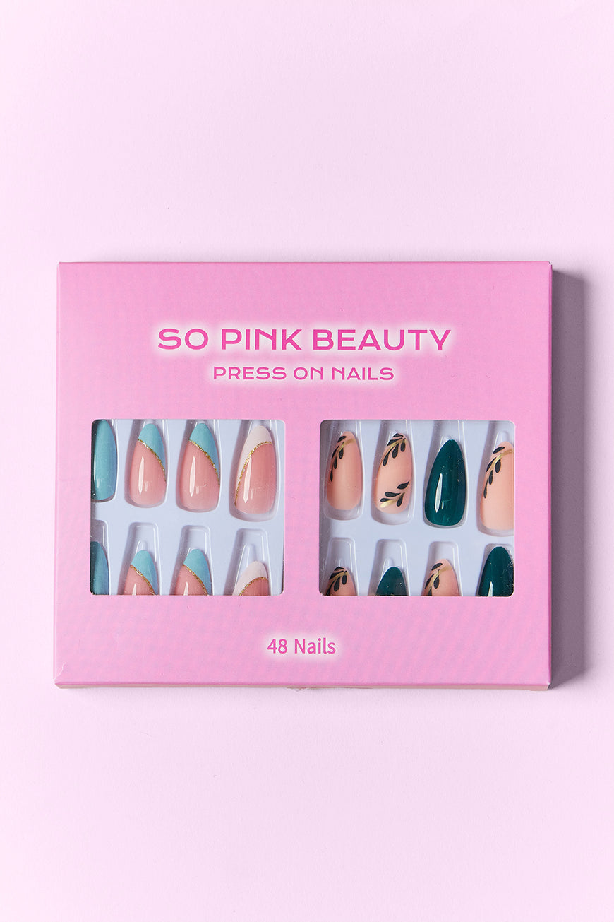 SO PINK BEAUTY Press On Nails 2 Packs - TopFashionHQ
