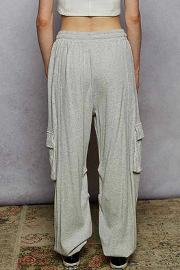POL Drawstring Lace Cargo Pocketed Joggers