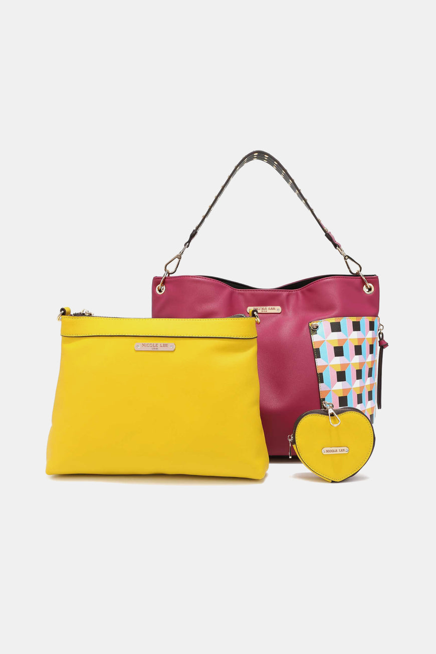 Nicole Lee USA Quihn 3-Piece Handbag Set - TopFashionHQ